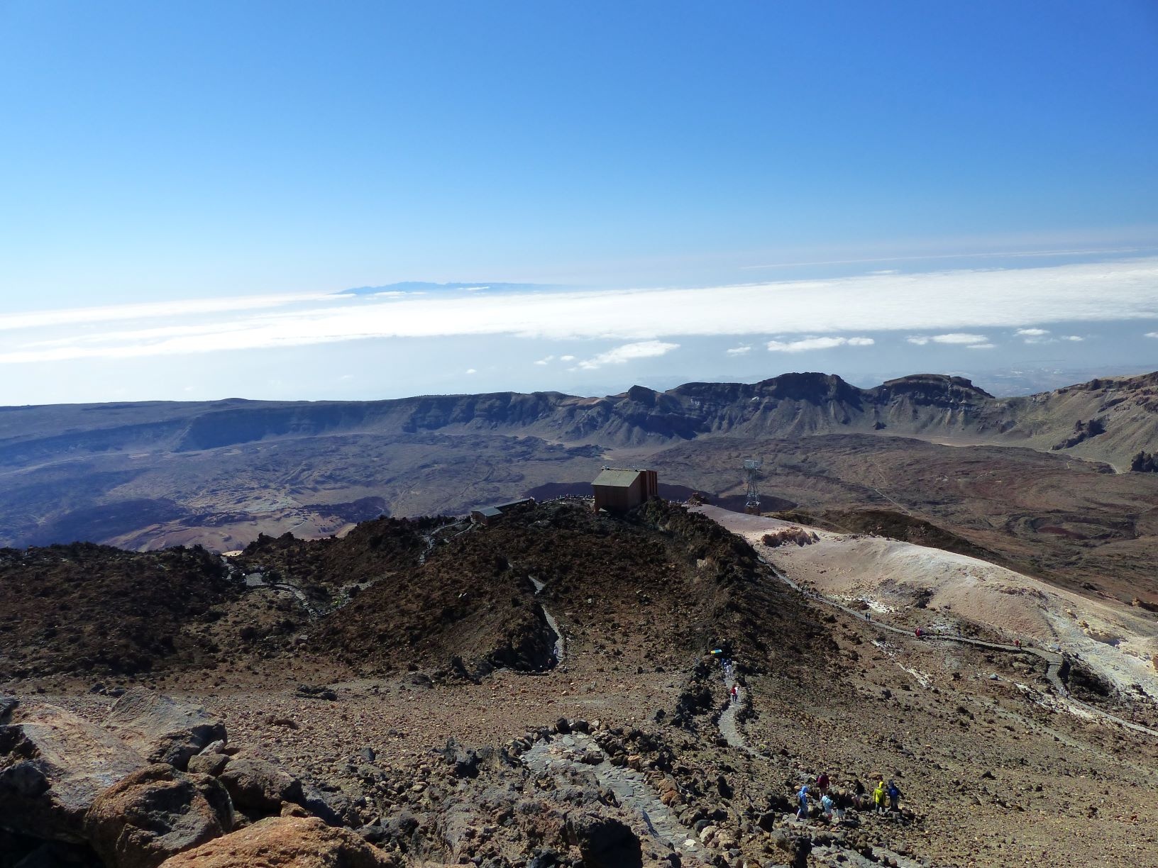 Vom Teide fällt der Blick über den Atlantik auch auf die Nachbarinseln