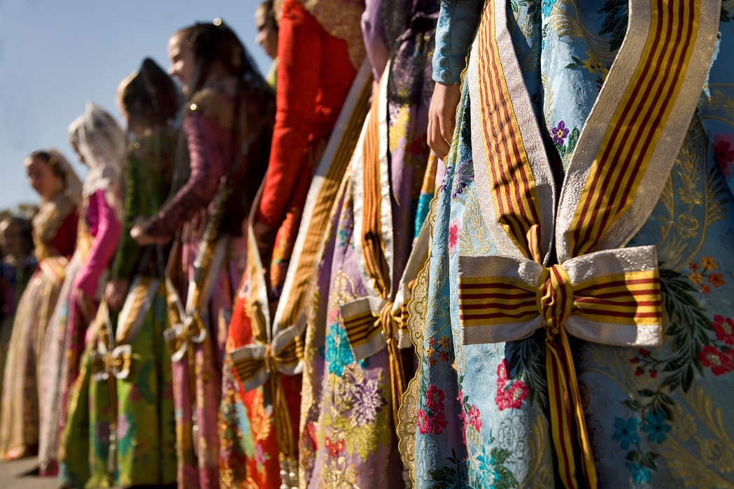 Die Falleras während dem Fallas-Fest in Valencia