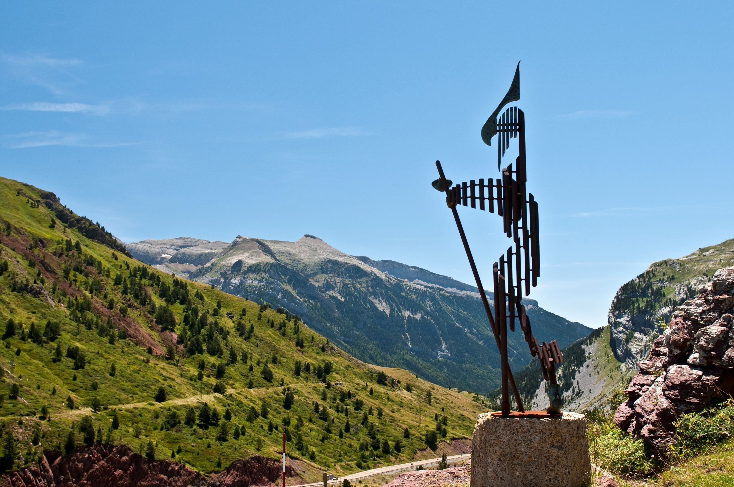 Pilgerdenkmal am Somport-Pass, Aragón Pilgerdenkmal am Somport-Pass, Aragón