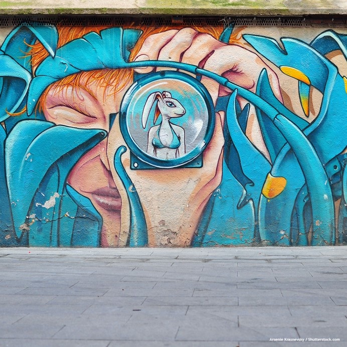 Graffiti von Arsenie Krasnevski in Barcelona Graffiti von Arsenie Krasnevski in Barcelona