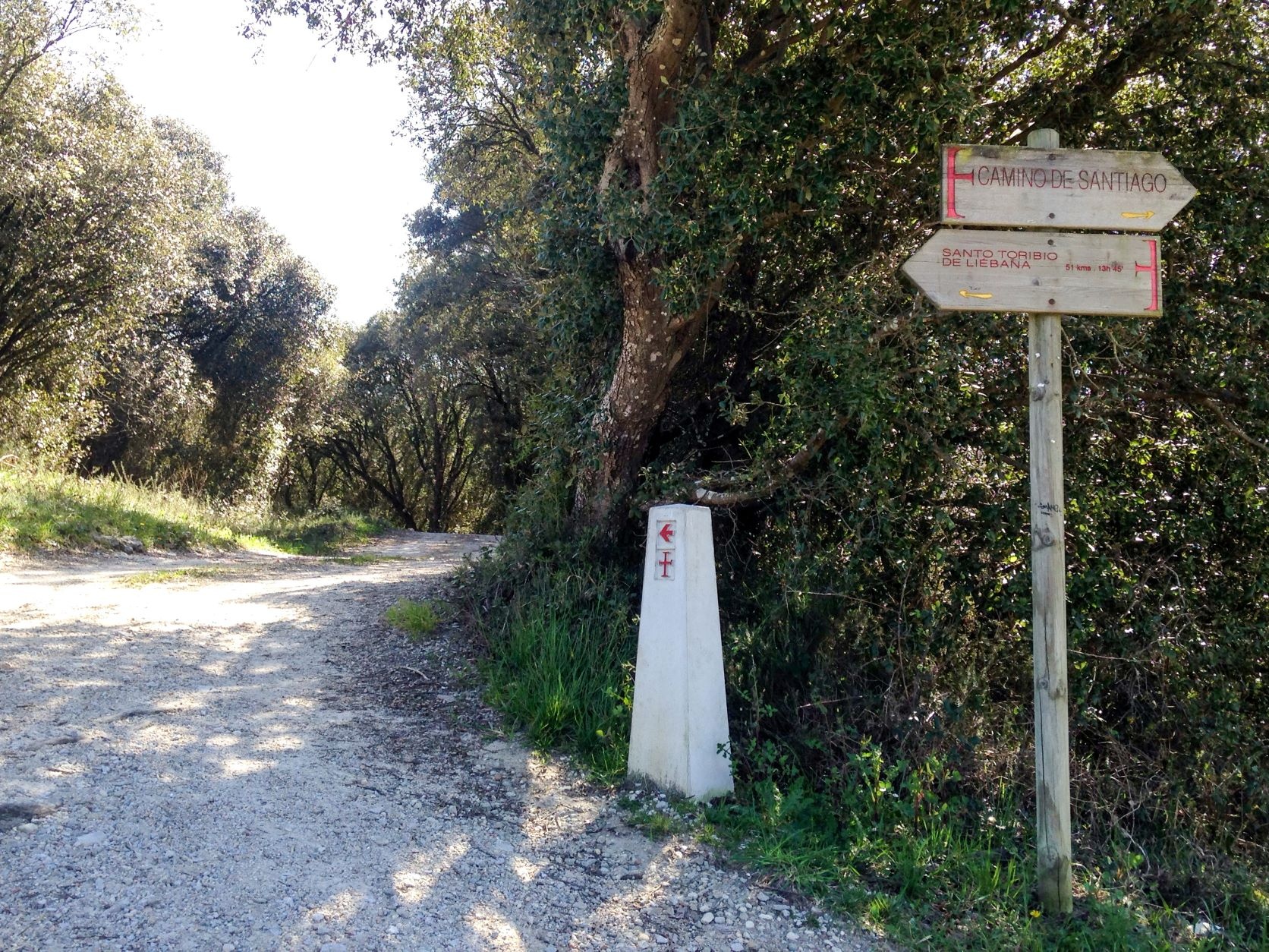 Hier trennen sich die Wege: An der Küste weiter der Camino del Norte und ins Inland der Camino Lebaniego