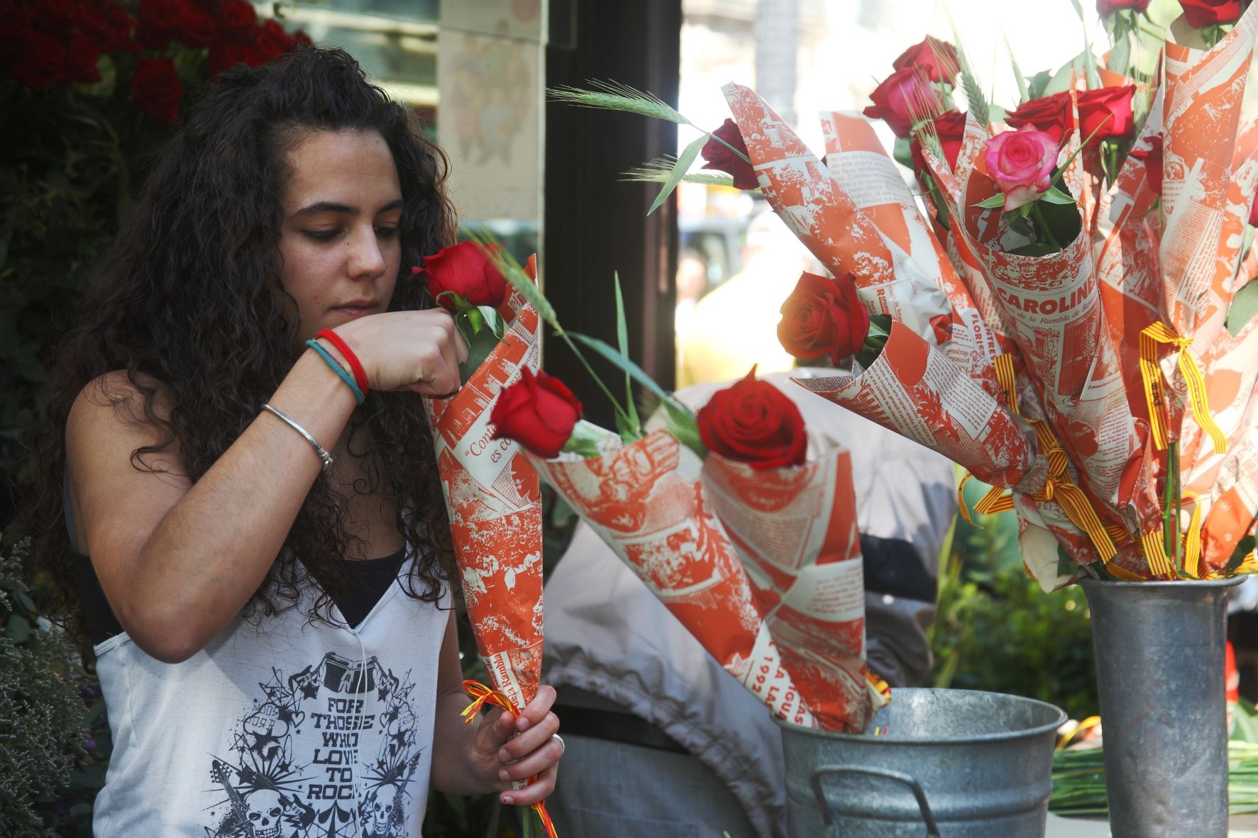 Barcelona-Blumenstand (Sant Jordi Tag)
