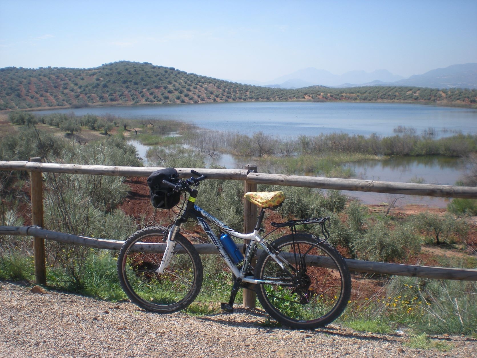 Die Lagunen an der Strecke laden ein zur Vogelbeobachtung 