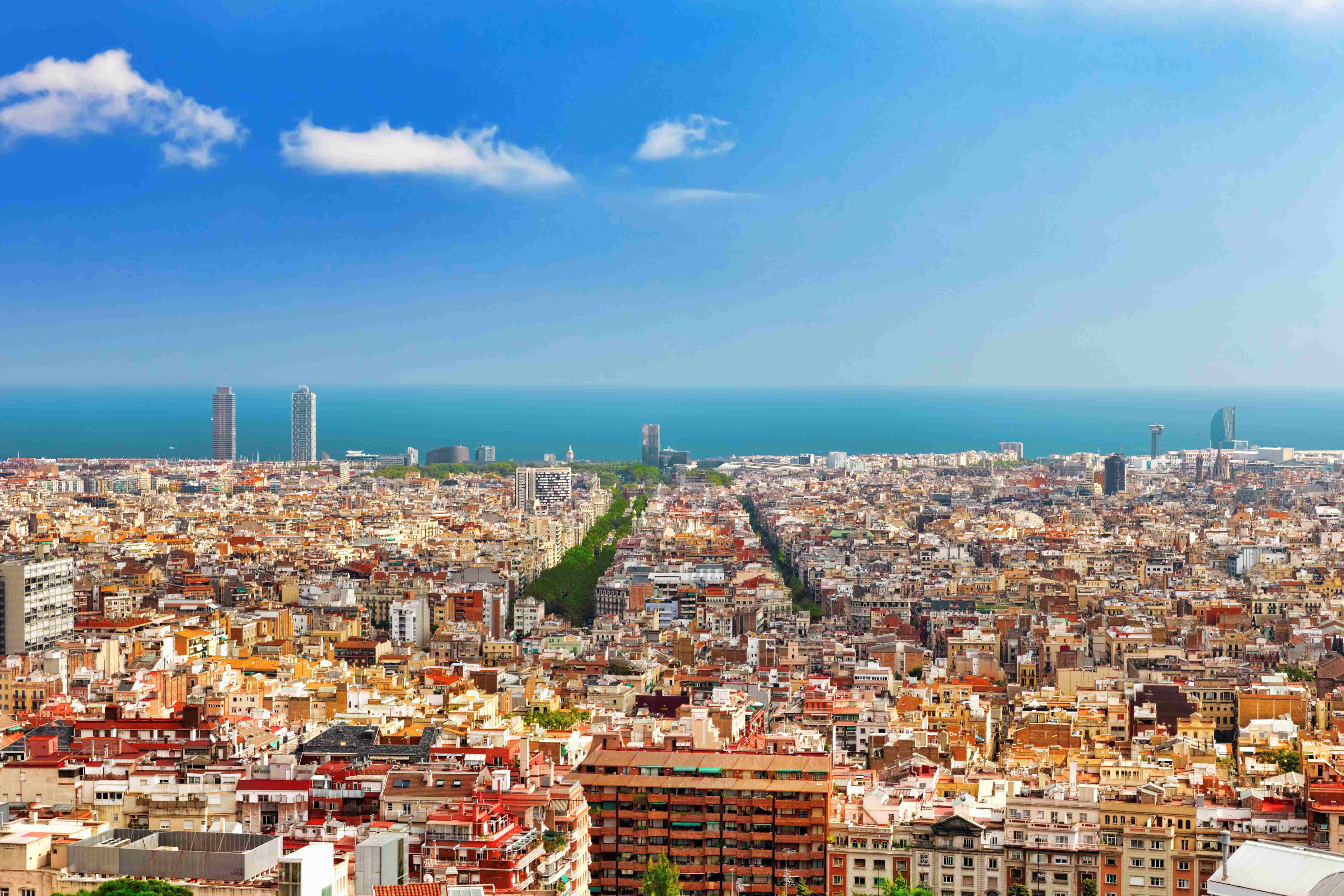 Sicht auf Barcelona vom Montjuic