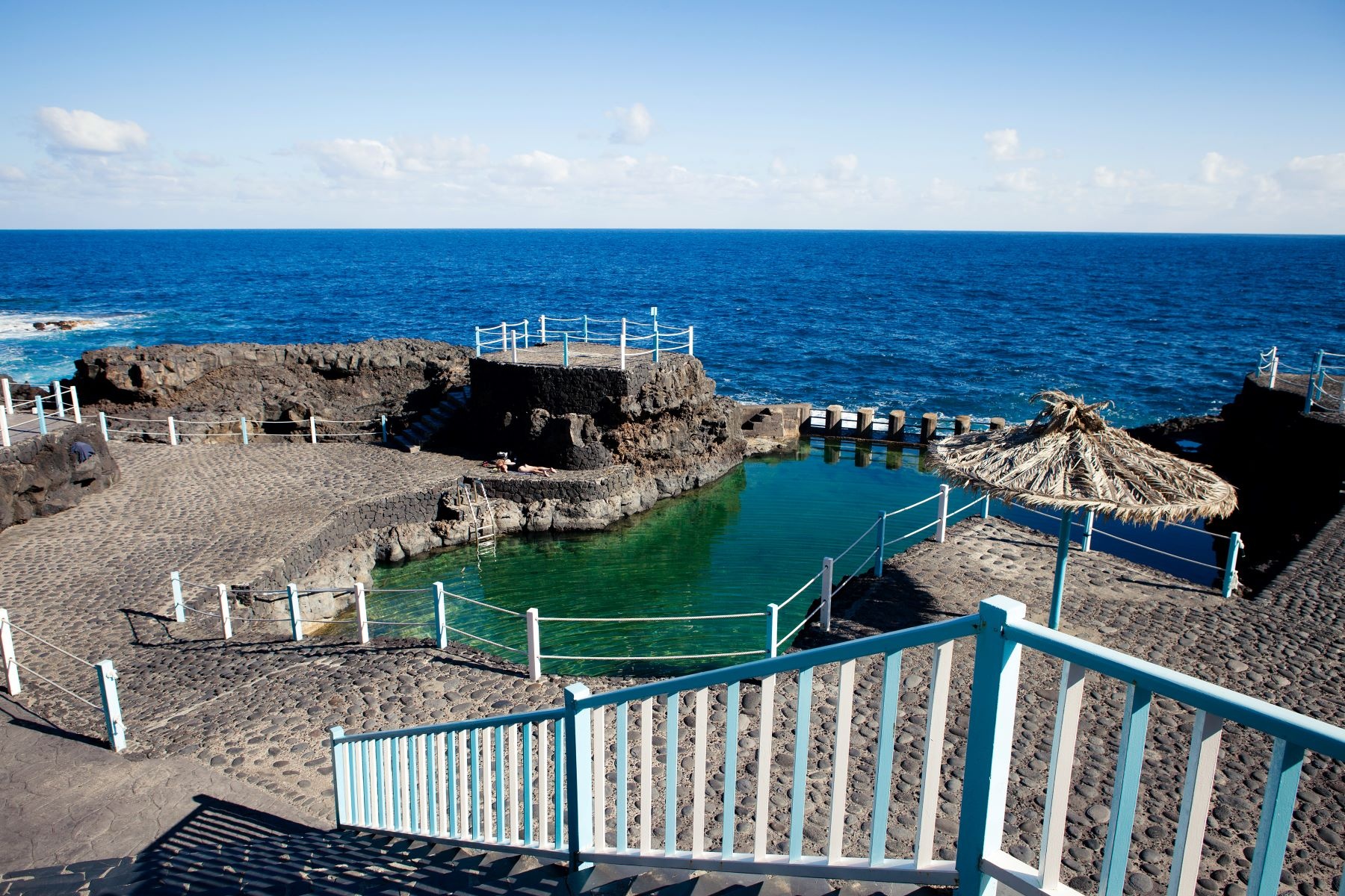 Blick auf den Charco Azul auf La Palma