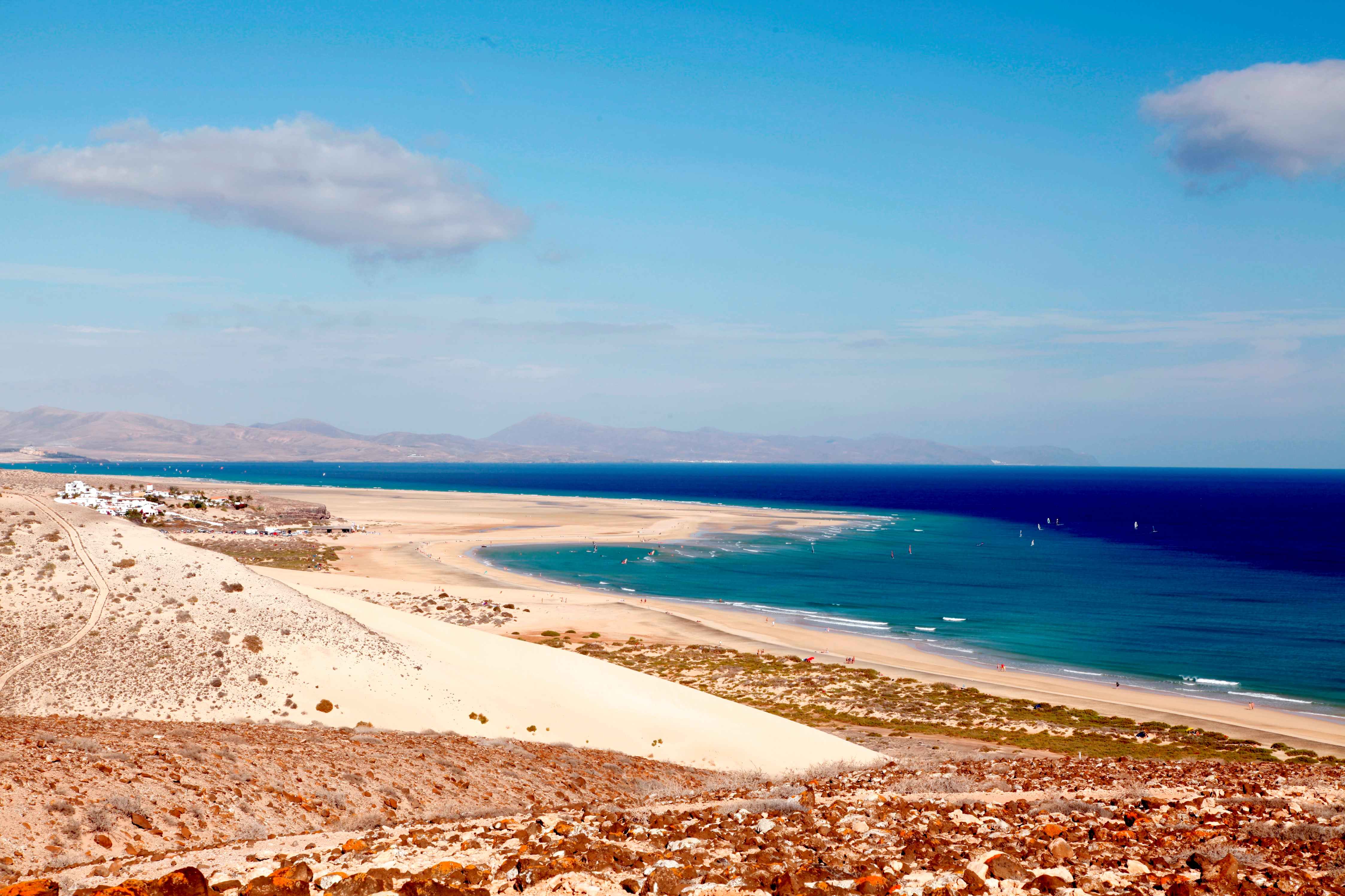 Einer der vielen Traumstrände auf Fuerteventura: Die Playa de Jandía