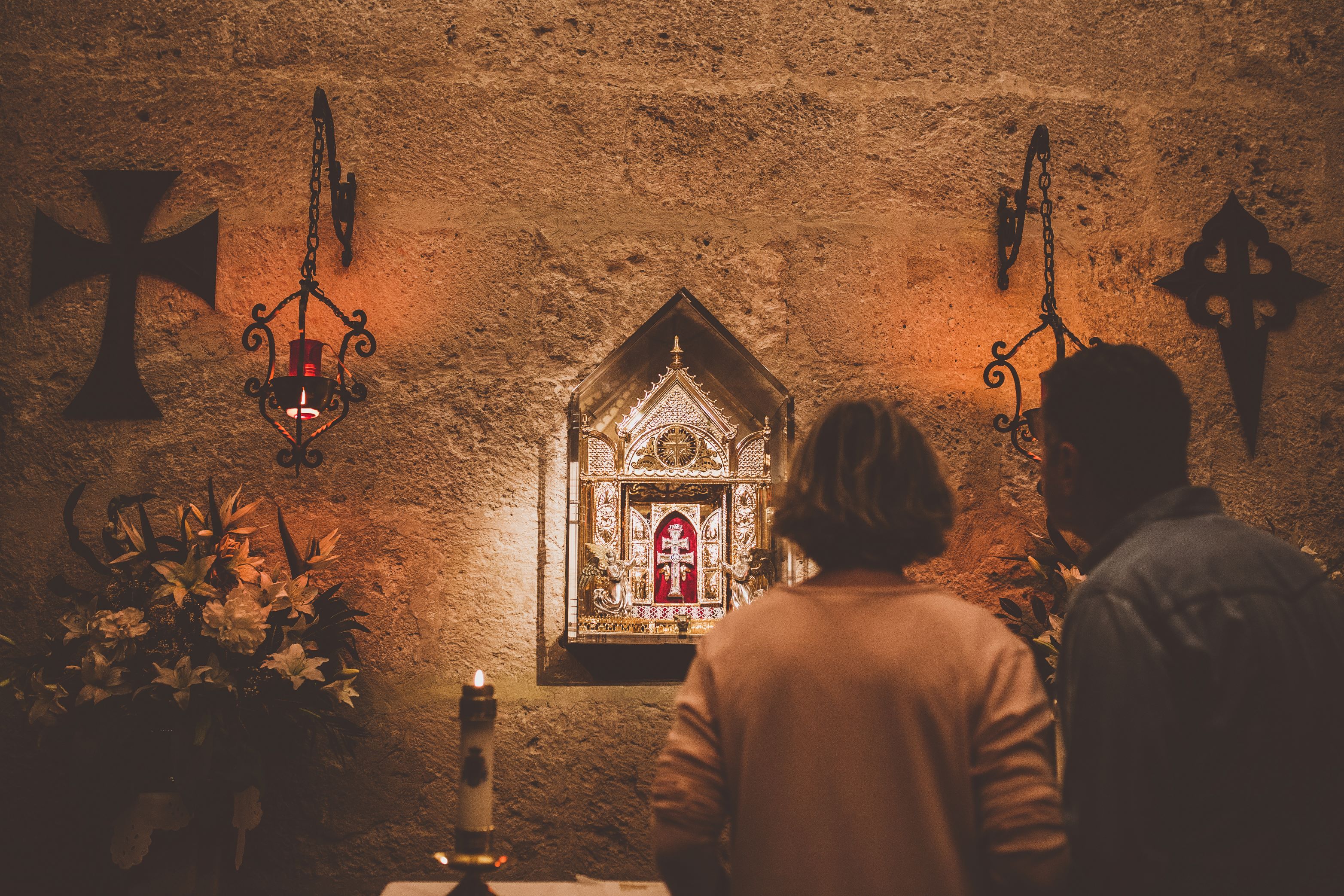 Das "Lignum Crucis" in der Kapelle der Basilika von Caravaca de la Cruz 