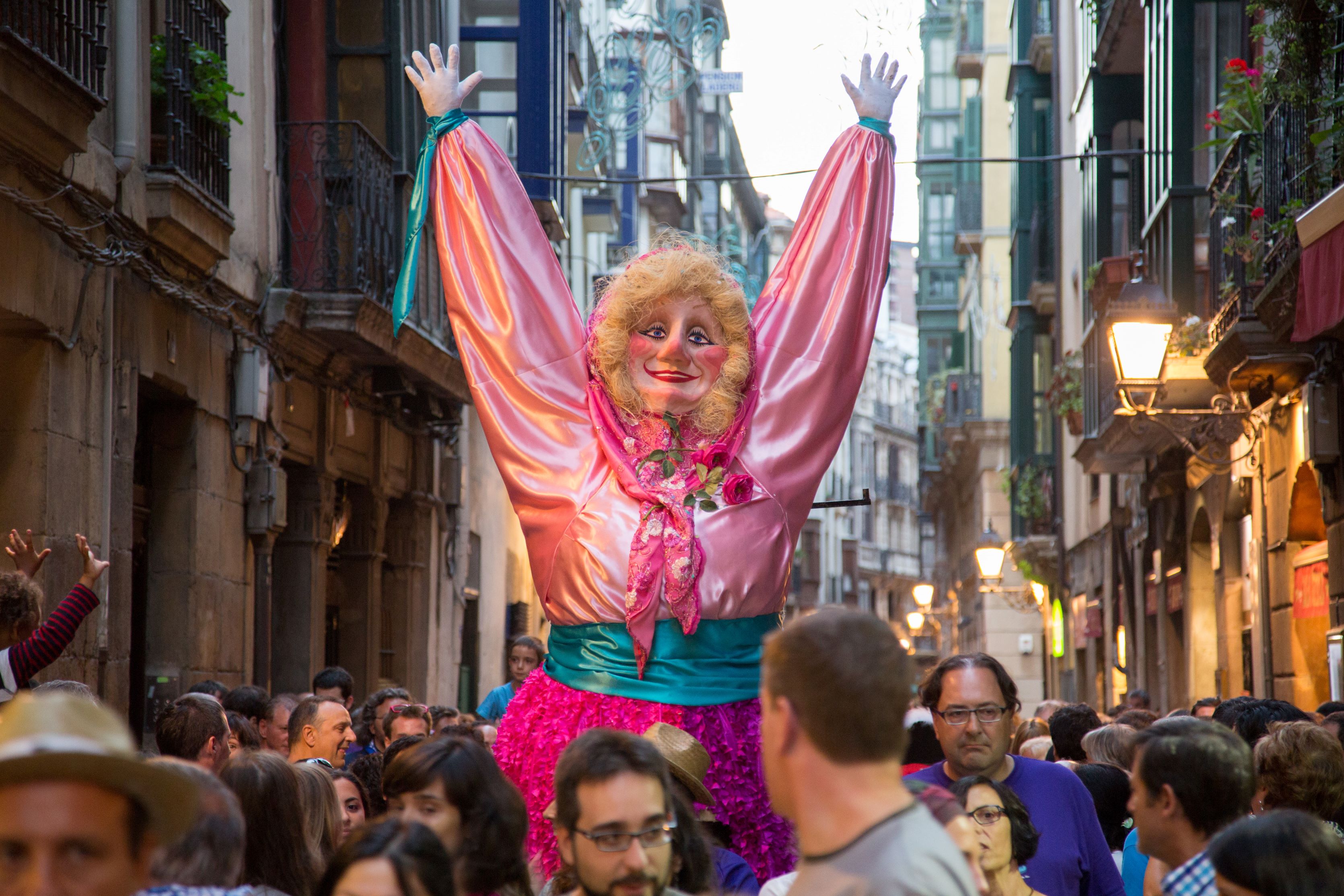 Marijaia, die Hauptfigur der Semana Grande von Bilbao