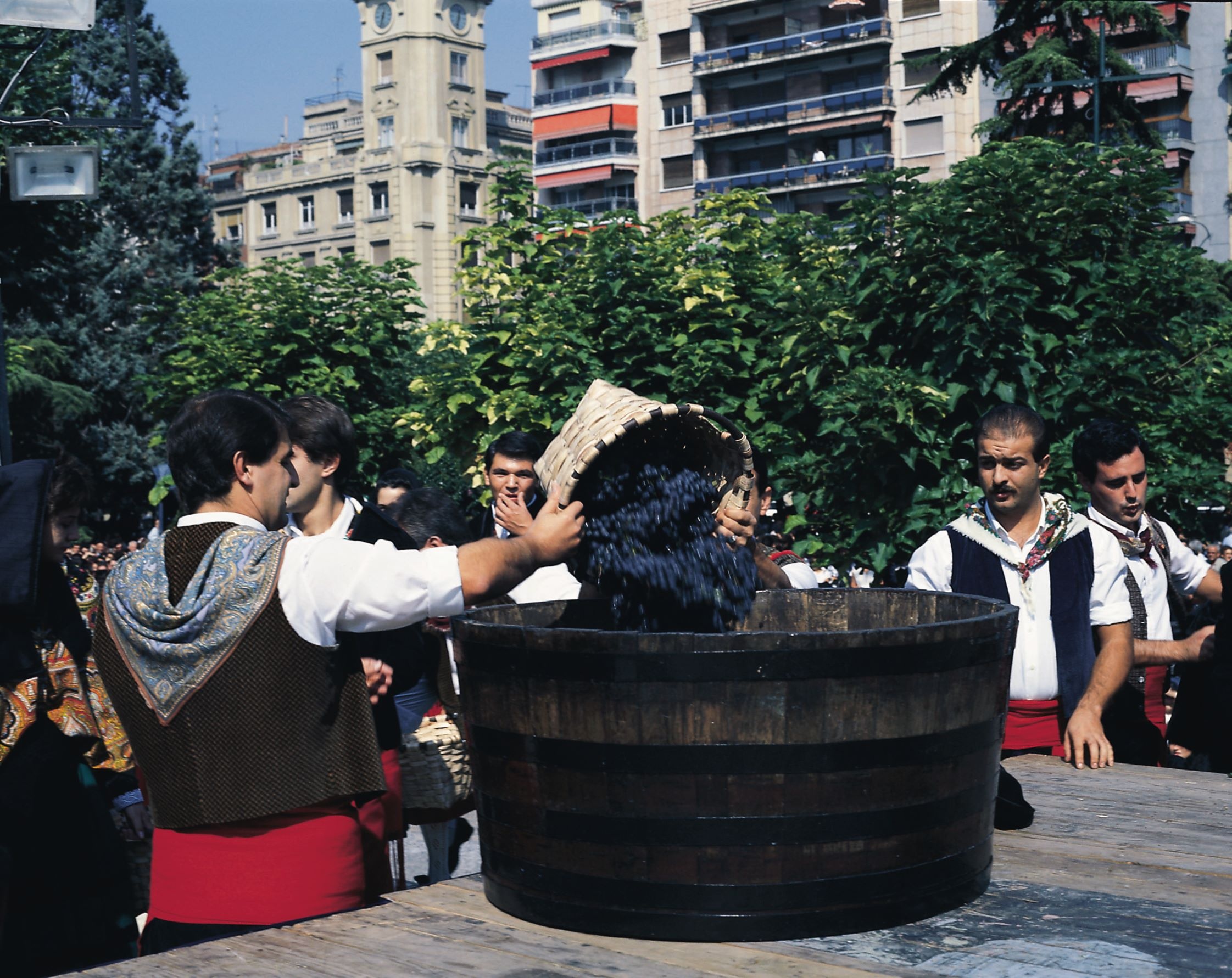 Während der Fiesta de San Mateo, dem Weinfest von Logroño