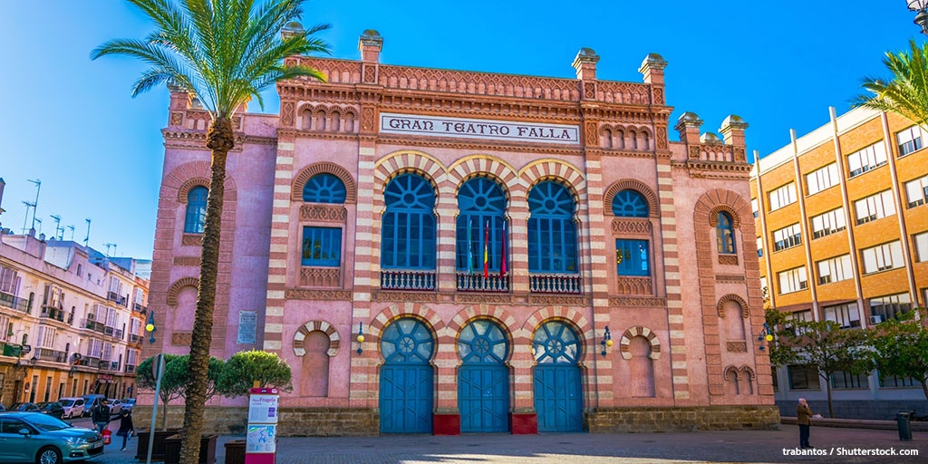 Das Gran Teatro de Falla - einer der wichtigsten Schauplätze des Karnevals von Cádiz Das Gran Teatro de Falla - einer der wichtigsten Schauplätze des Karnevals von Cádiz